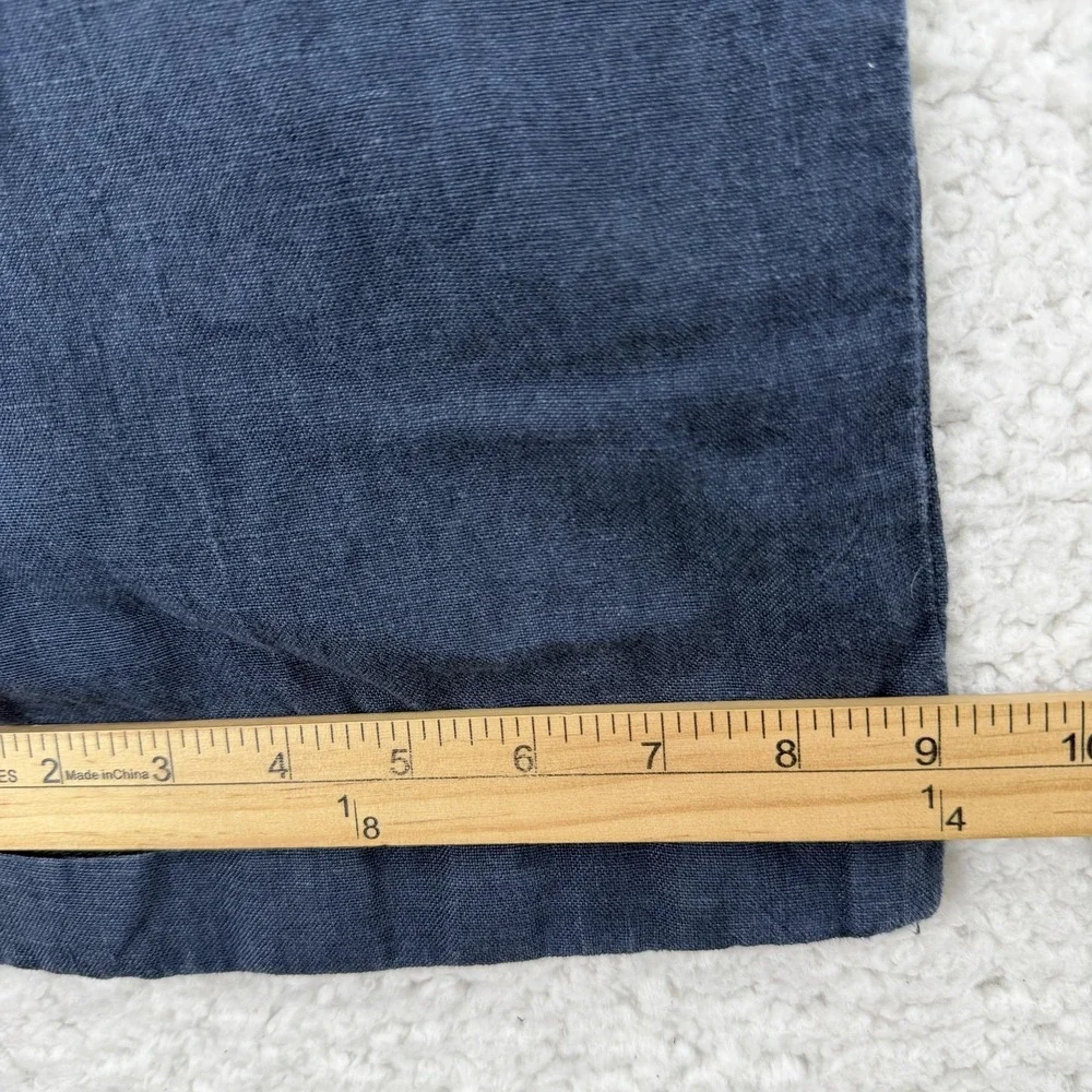 Jos. A. Bank Travelers Dress Pants Mens 36x32 Blue Classic Linen Cuffed Office